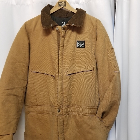 Vintage Polar King by Key Premium Waist Zip Insulated Duck Coveralls Size 46 XL - Picture 5 of 10